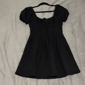 Aritzia Black Puff Sleeve Dress